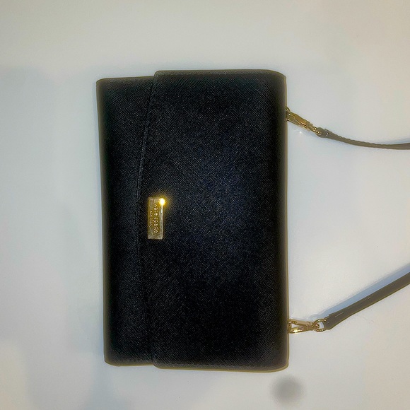Kate spade black crossbody bag with gold details - coin purse and card holder - Picture 1 of 9